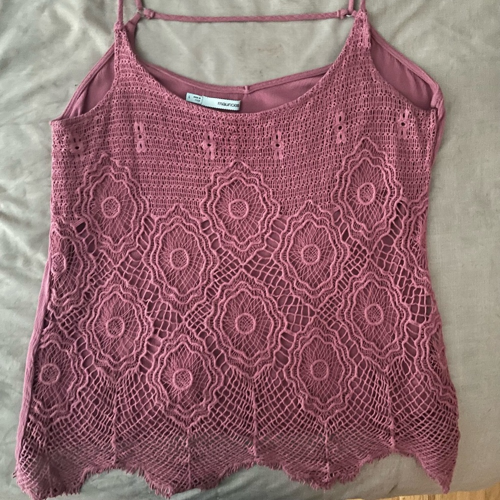 Crochet design tank